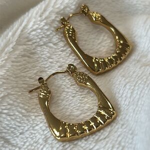 24k gold earrings, waterproof jewelry, sweat proof, tarnish free, Hypoallergenic